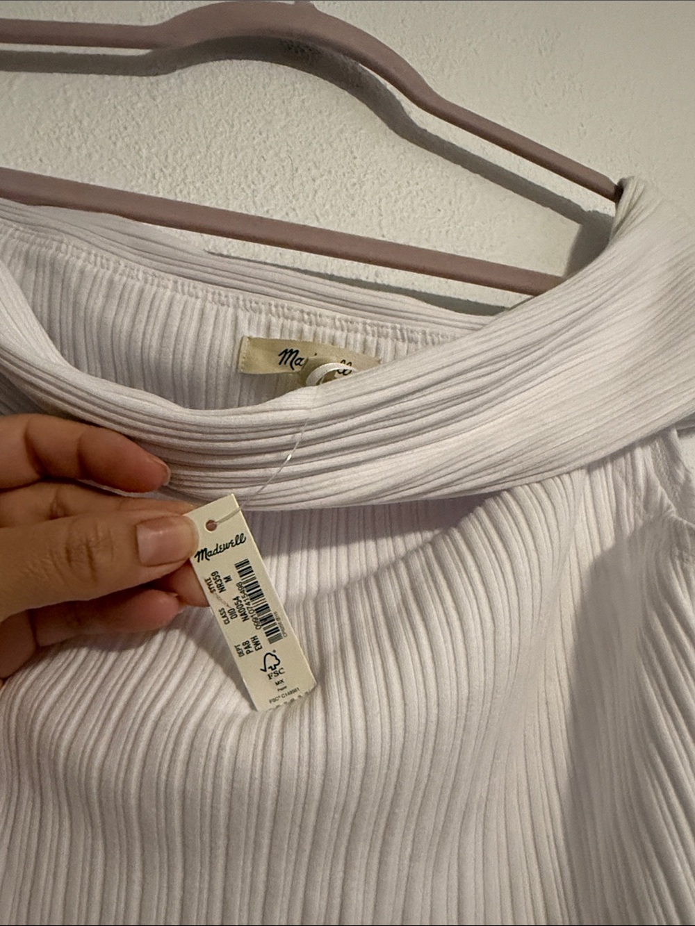 Madewell Ribbed Off-the-Shoulder Top - Picture 3 of 7